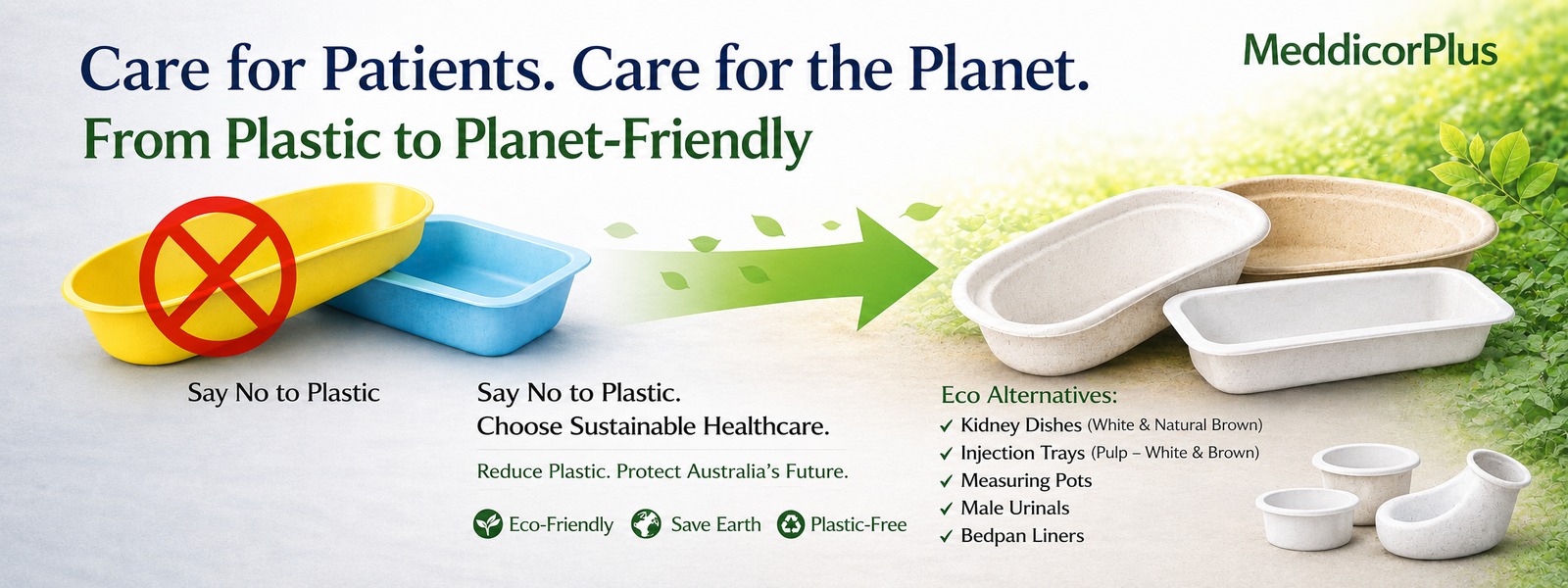 No plastic- Biodegradable eco product poster  