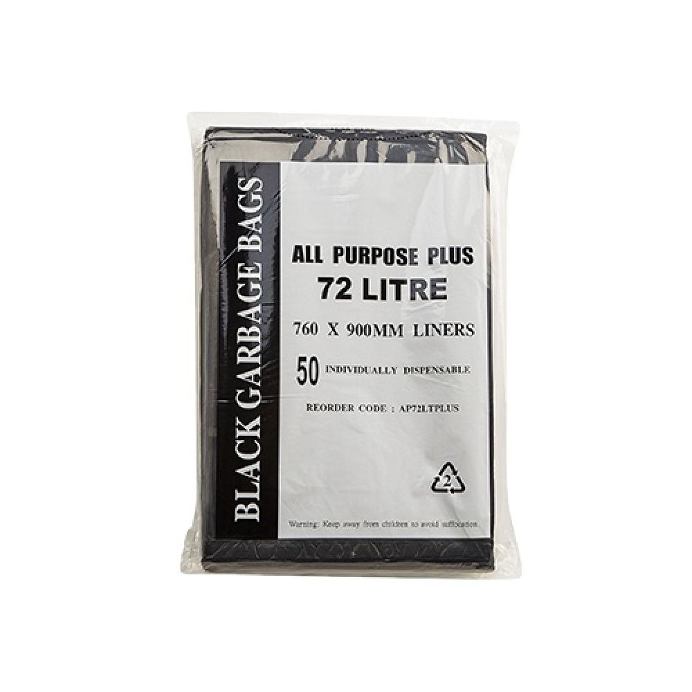  120Lt Black Heavy Duty LDPE Garbage Bags 35um Roll Hospital Requirements