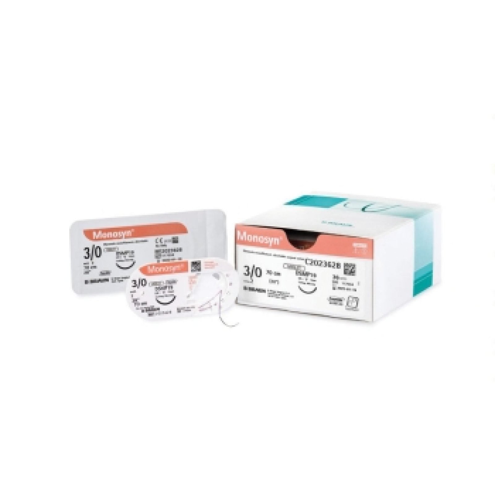 Monosyn Undyed 5-0 12mm RC 70cm Suture BBraun