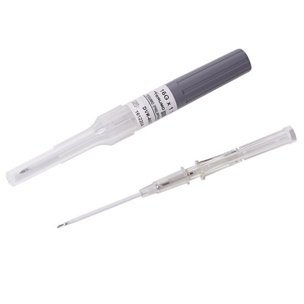 Surflo IV Catheter 16G x 51mm Grey Hospital Requirements