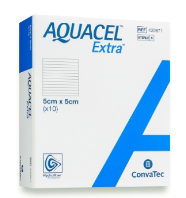 AQUACEL® EXTRA  Hydrofiber Dressing 5 x 5cm  Hydrofiber & Foam