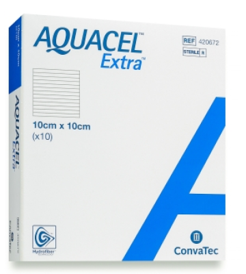 AQUACEL® EXTRA  Hydrofiber Dressing 10 x 10cm  Hydrofiber & Foam