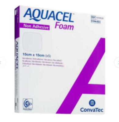 Aquacel Foam Non-Adhesive Dressing 15 x 15cm  Hydrofiber & Foam