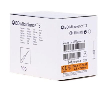 BD Microlance 3 Hypodermic Needle 25G X 25mm Orange  Hypodermic Needles 