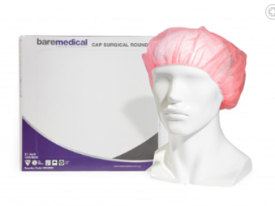 CAP BERET DISP THEATRE FLUID-RESIST LIGHTWEIGHT -Pink BareMedical