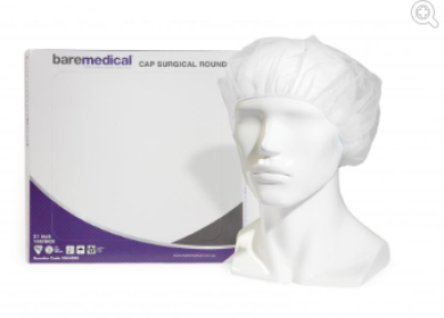 CAP BERET DISP THEATRE (White) BareMedical