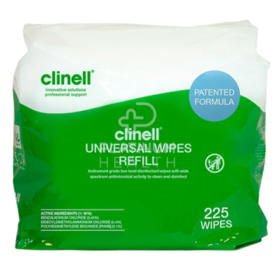 Clinell Universal Disinfectant Wipes Refill for Bucket 225 Disinfectant / Surface Wipe