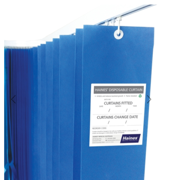 Haines Curtains Disposable 4.5m x 2m Blue Screens & Curtains