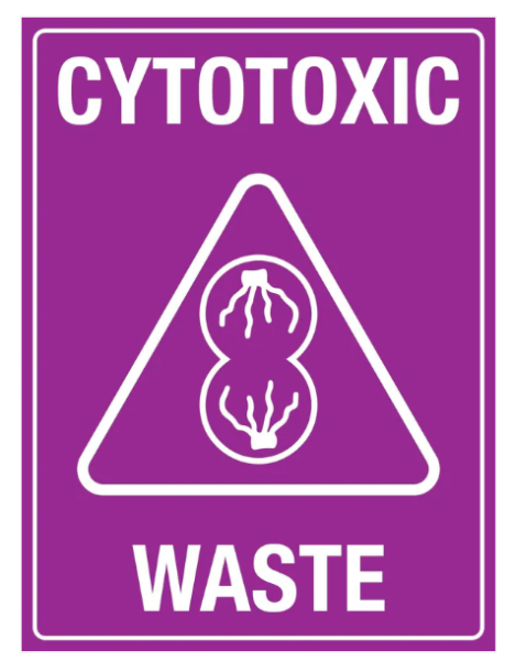 Cytotoxic Waste Bag Labels – Purple Cytotoxic Waste Labels