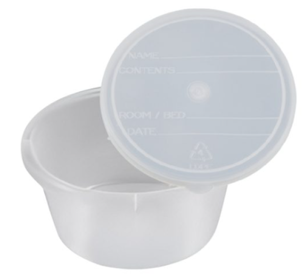 Disposable Plastic Denture Bowls with Lid – 250mL Plastic Bowl
