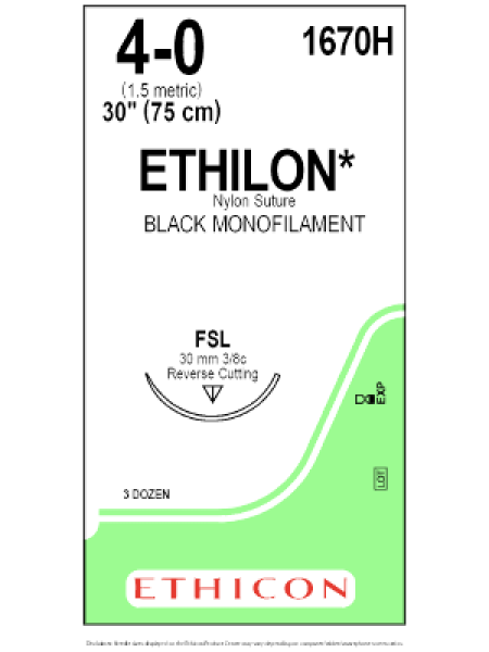 Ethilon 4-0 30mm FSL 75cm Non Absorbable