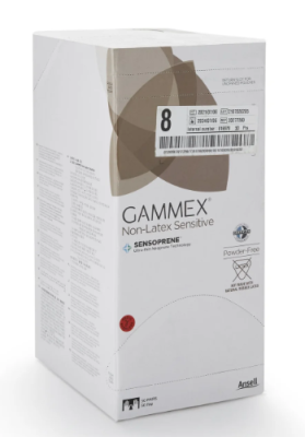 GAMMEX Non-Latex Sensitive Powder-Free Sterile Gloves Size 8 Surgeon Gloves Sterile- Non Latex