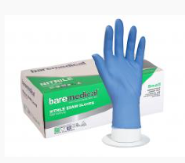 GLOVE EXAM NITRILE Small BareMedical