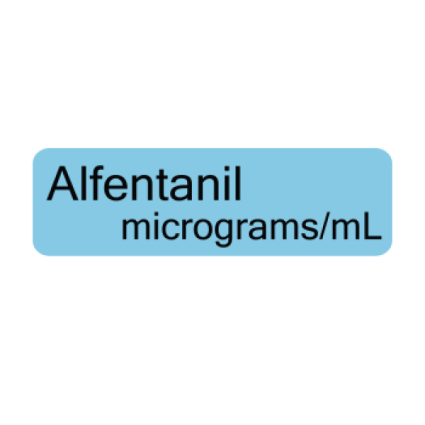 Labels - Alfentanyl Medication & IV Labels