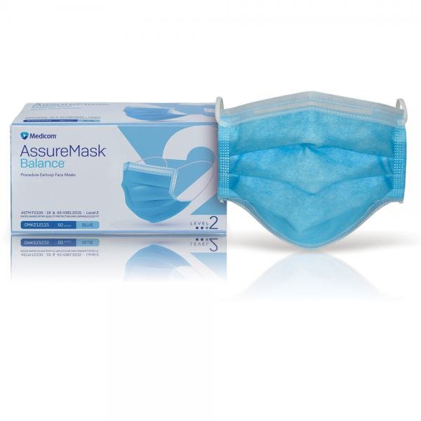  Level 2 Blue Face Mask With Ear loop  Face Masks & Respirators