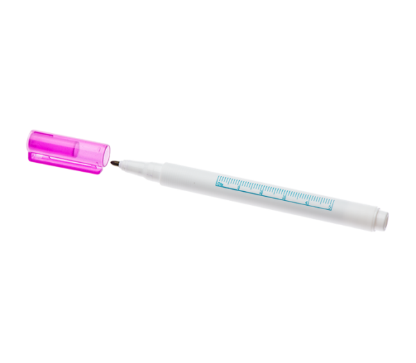 Non Steile Surgical marking Pen - Regular tip with 1.0mm line width with a printed ruler and label sheet Skin Marker