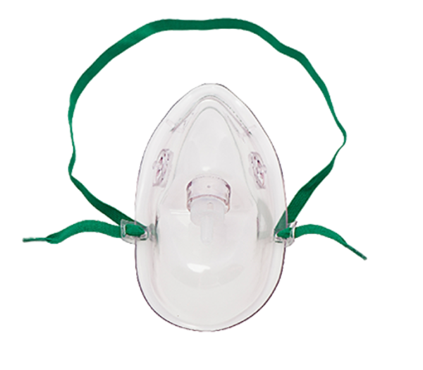 Oxygen Mask - Adult Elongated Shape Clear Mask without Tubing Oxygen Mask