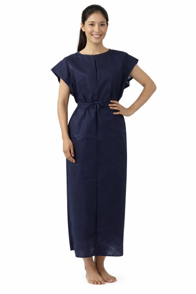 Patient/X-Ray Gown Universal Size Dark Blue– Regular Gowns & Aprons