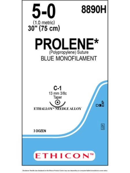 Prolene 5-0 13mm C-1 75cm Blue Suture Non Absorbable