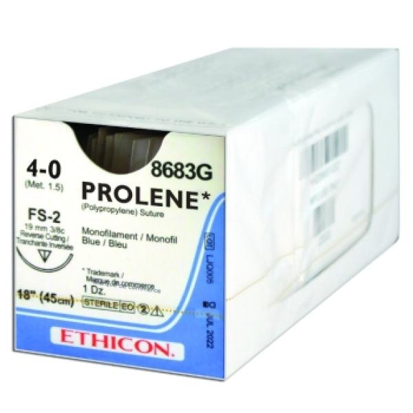Prolene 5-0 19mm FS-2 45cm Blue Suture Non Absorbable