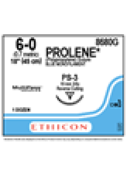 PROLENE* Polypropylene Sutures Blue 45cm 6-0 PS-3 16mm - Box/12 Non Absorbable