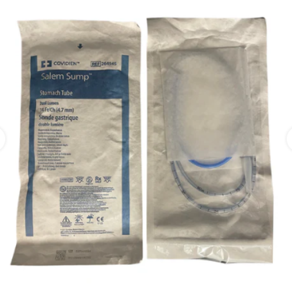 Salem Sump Tube – PVC Radiopaque (14FG, 122 cm) Gastrointestinal & Suction