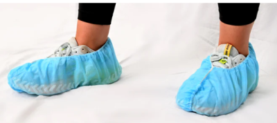 Shoe Cover Non-Skid Blue Med-Con Head & Shoe Protection
