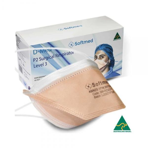 SOFTMED D-MED N95(P2) Level 3 Duckbill Surgical Respirator Face Mask, Head Loop Face Masks & Respirators