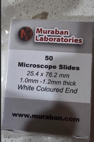 Standard Microscope Slides – White Ends Microscope Slides