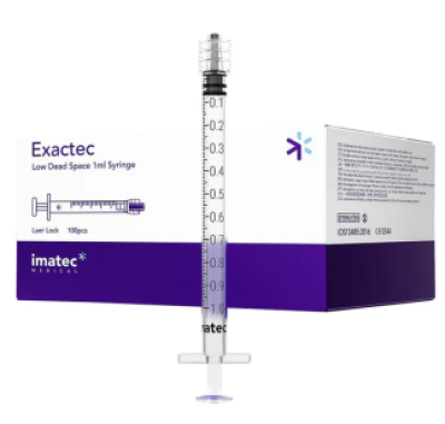 Syringe Exactec 1ml Low Dead Space Luer Lock Syringes – Luer Lock