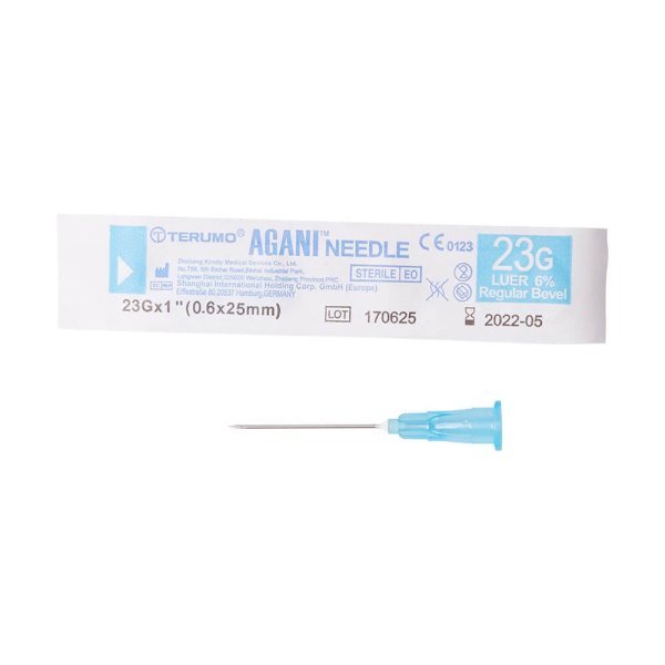 Terumo Agani Hypodermic Needles 23G x 25mm Blue Hypodermic Needles 