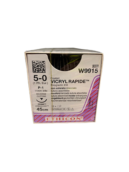 VICRYL RAPIDE® Sutures Undyed 45cm 5-0 P-1 11mm -Box/12  Absorbable Sutures