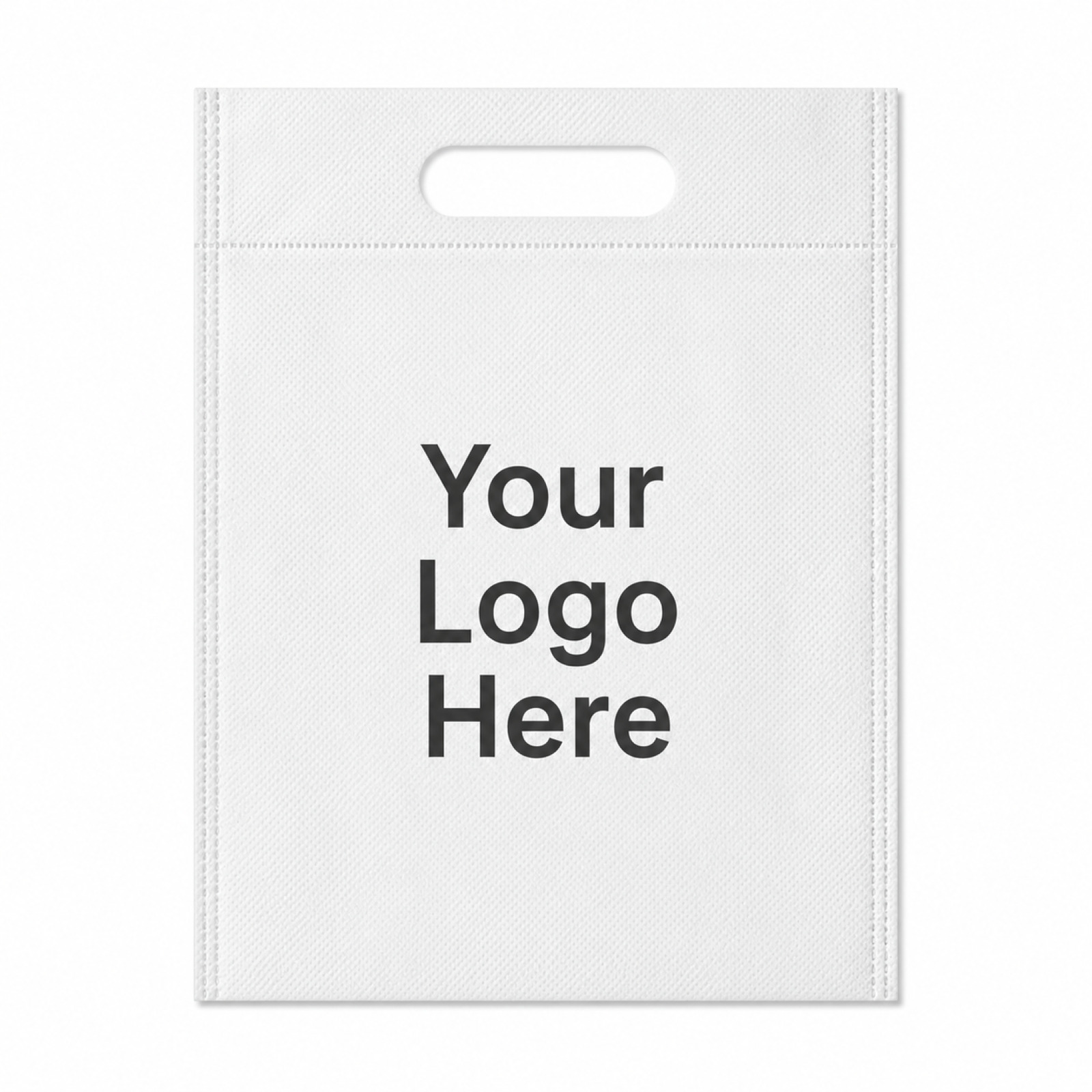Yellow- Custom Made Non-Woven D Cut Bags – 8” × 10”  MeddicorPlus
